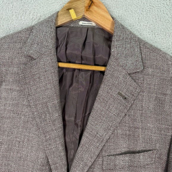 NEW Joseph Abboud Heritage Mens 44R Brown Wool‎ Linen Blazer Sport Coat Jacket - Picture 2 of 13